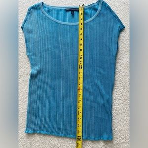 WHBM blue metallic sweater